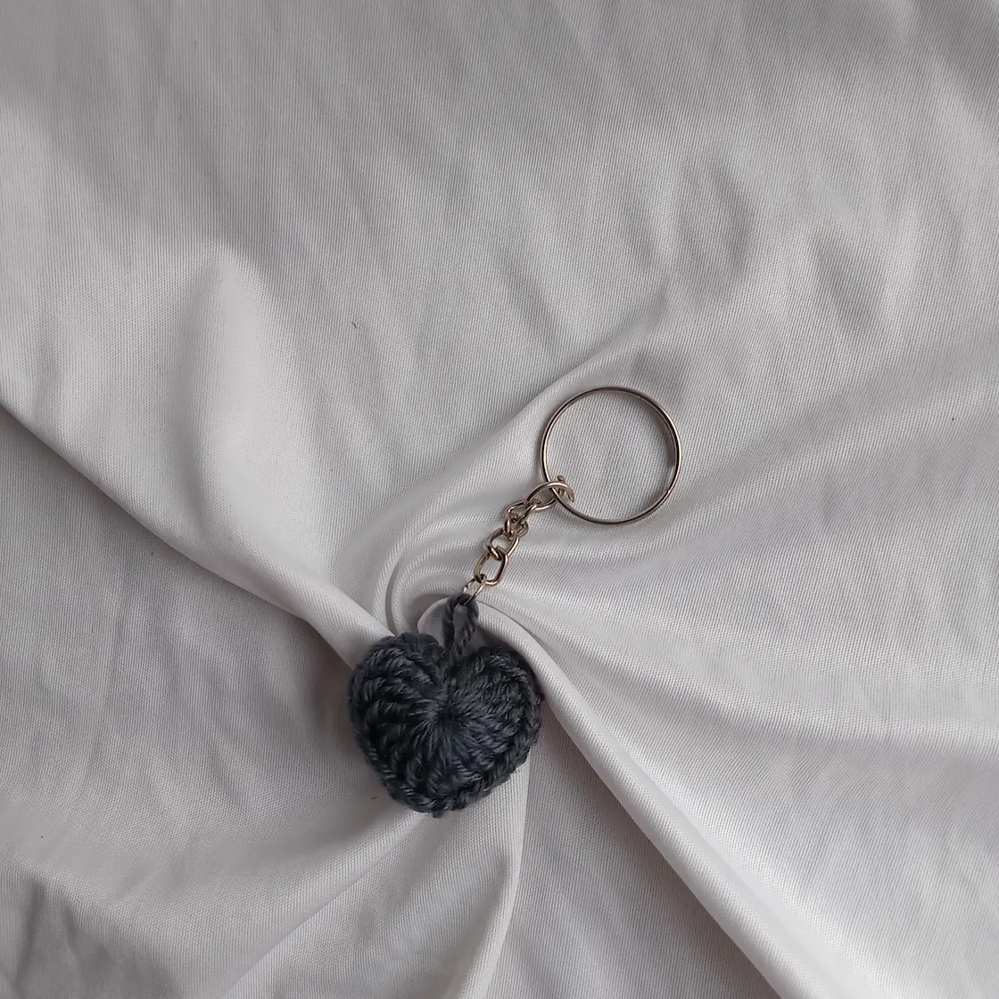 Grey Heart Charm